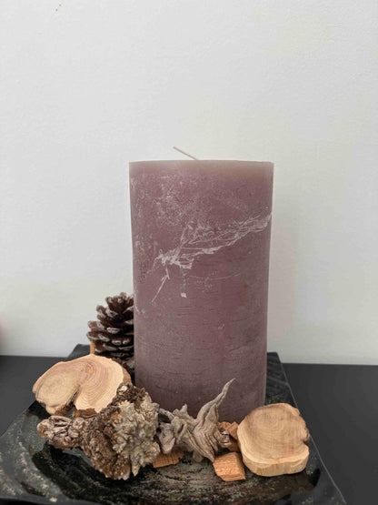 PLUTON - Grande bougie taupe - B&Inside