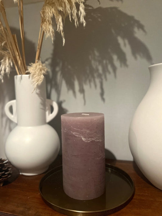 PLUTON - Grande bougie taupe - B&Inside