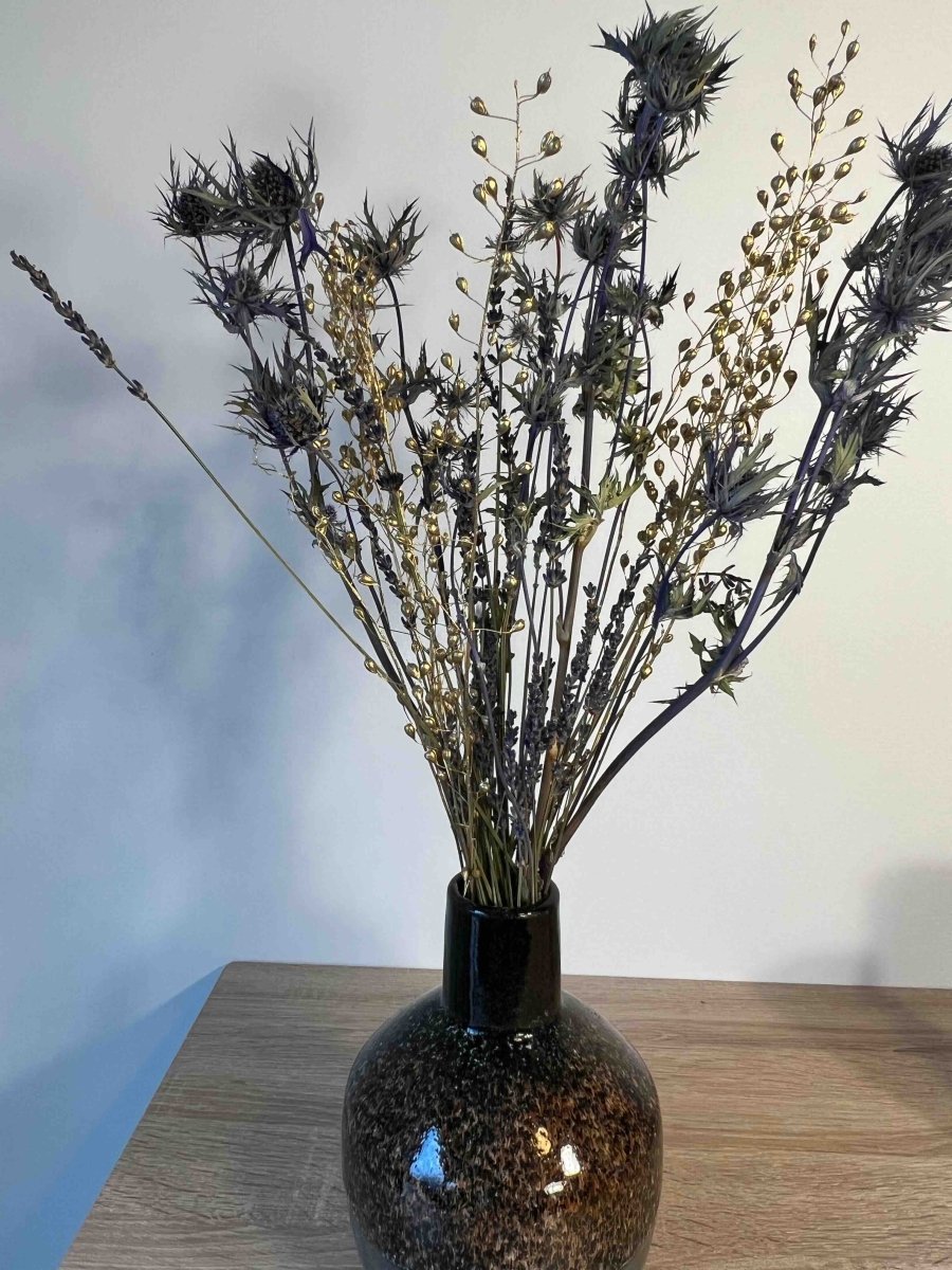 ROYAL - Bouquet de fleurs séchées or et bleu - B&Inside