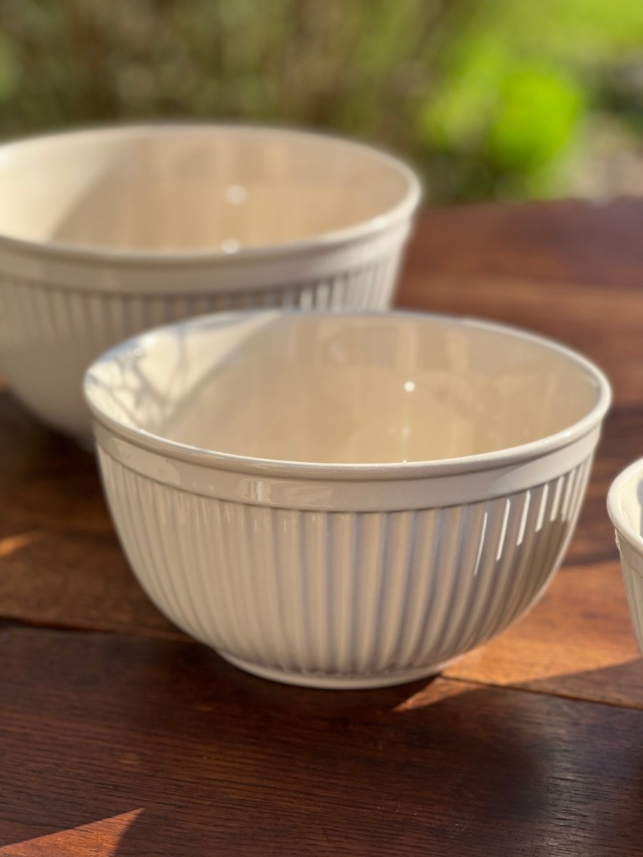 Saladier MADELON - Saladiers en grès émaillé beige 3 Tailles - B&Inside
