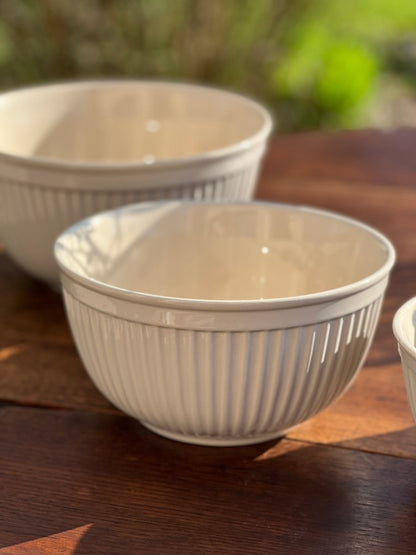 Saladier MADELON - Saladiers en grès émaillé beige 3 Tailles - B&Inside