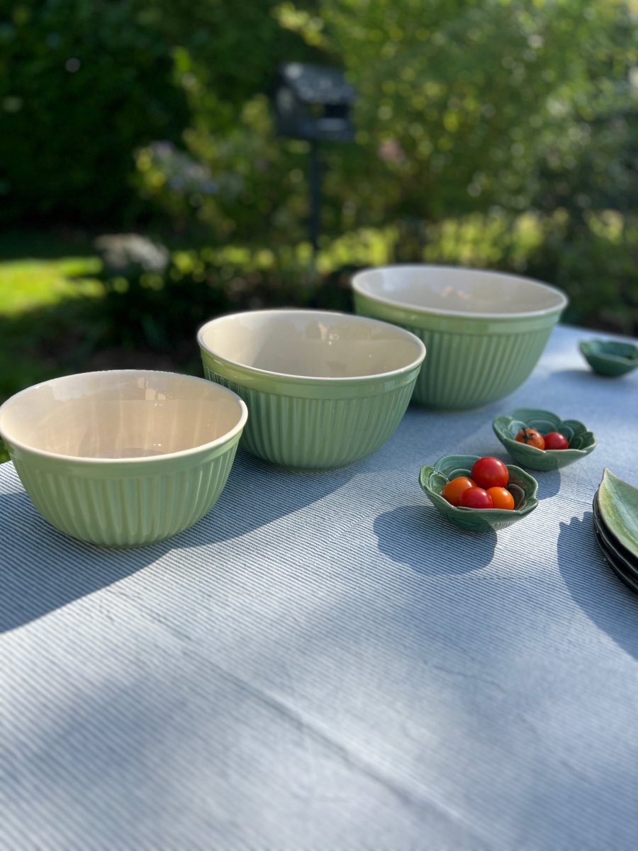 Saladier MALO - Saladiers verts en céramique 3 Tailles - B&Inside