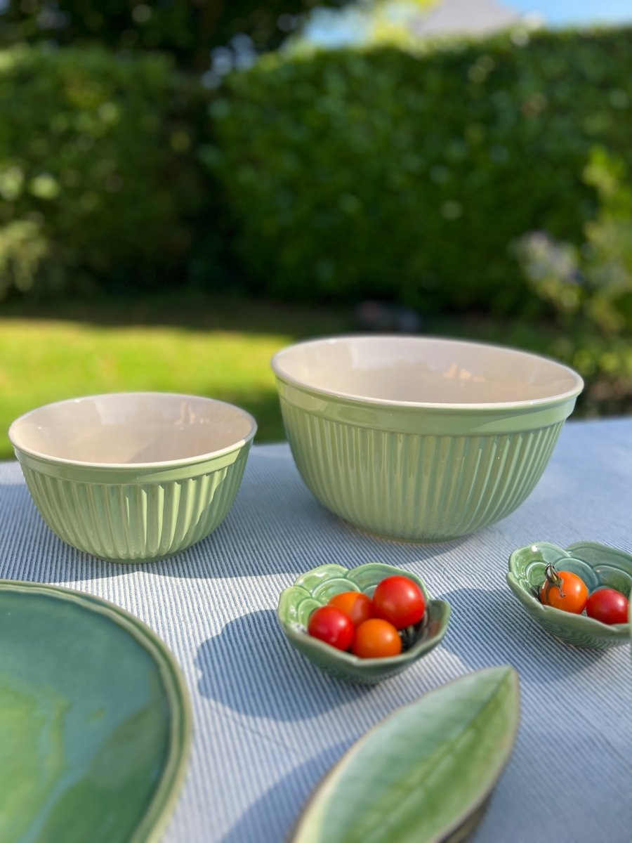 Saladier MALO - Saladiers verts en céramique 3 Tailles - B&Inside