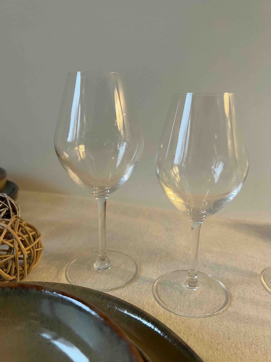 Service SOMETIMES - 6 Verres à Pied Élégants Eau/Vin - B&Inside