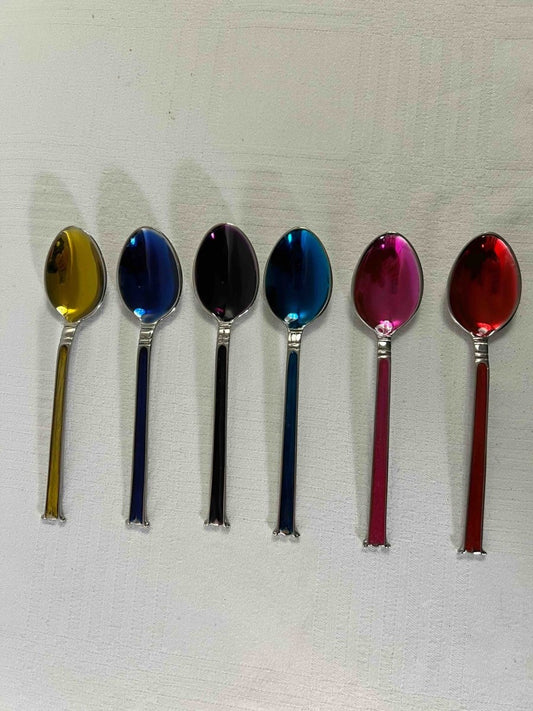 Set de 6 petites cuillères colorées RAINBOW SPOON - B&Inside