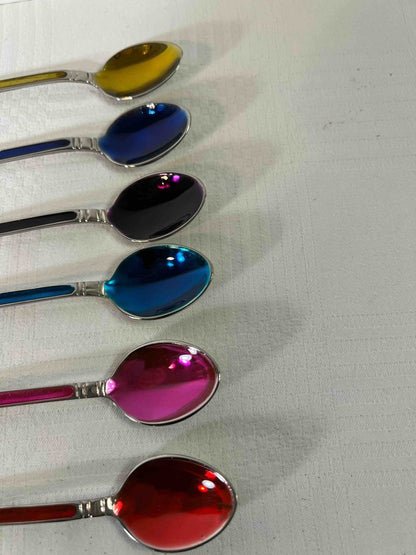 Set de 6 petites cuillères colorées RAINBOW SPOON - B&Inside