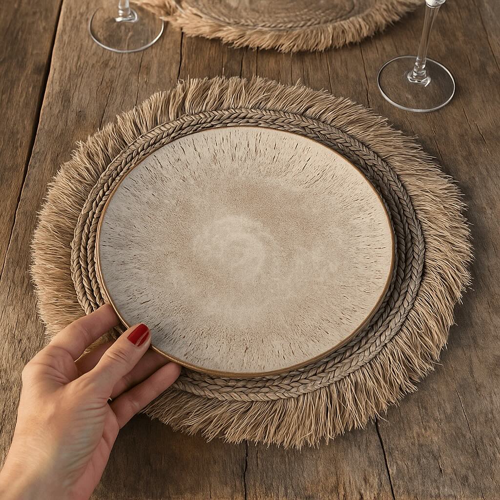 Set de table BELANTAN en raphia naturel - B&Inside