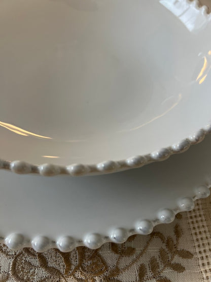 SNOW PEARL : Assiette plate blanche - B&Inside