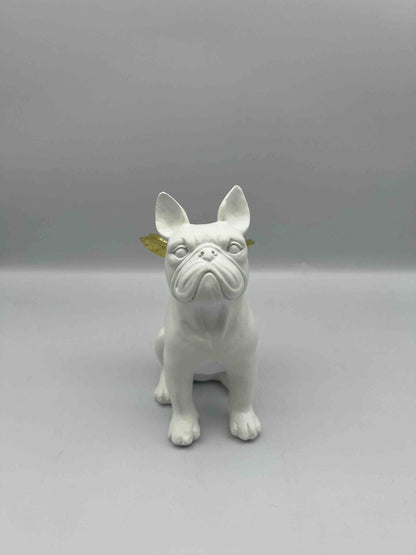 Statuette décorative Bulldog ailé blanc FLYING - B&Inside