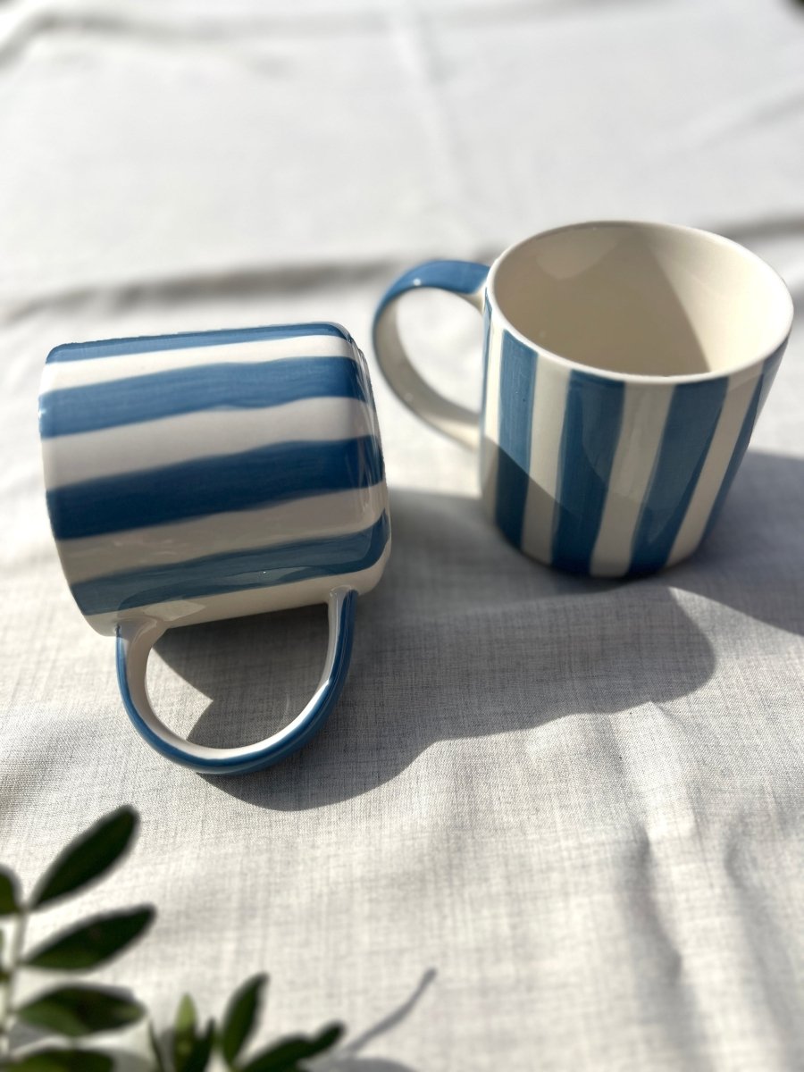 STRIPES - Mug à rayures de " Magazin Minori" rose - jaune - bleu - B&Inside