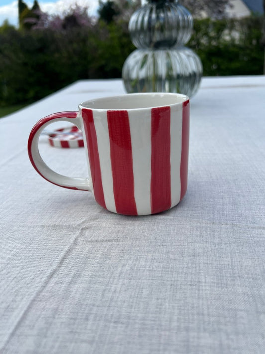 STRIPES - Mug à rayures de " Magazin Minori" rose - jaune - bleu - rouge - B&Inside