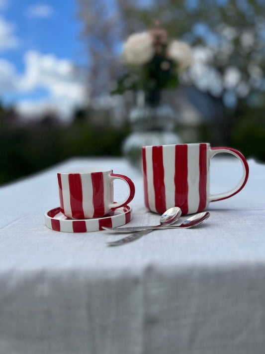 STRIPES - Mug à rayures de " Magazin Minori" rose - jaune - bleu - rouge - B&Inside
