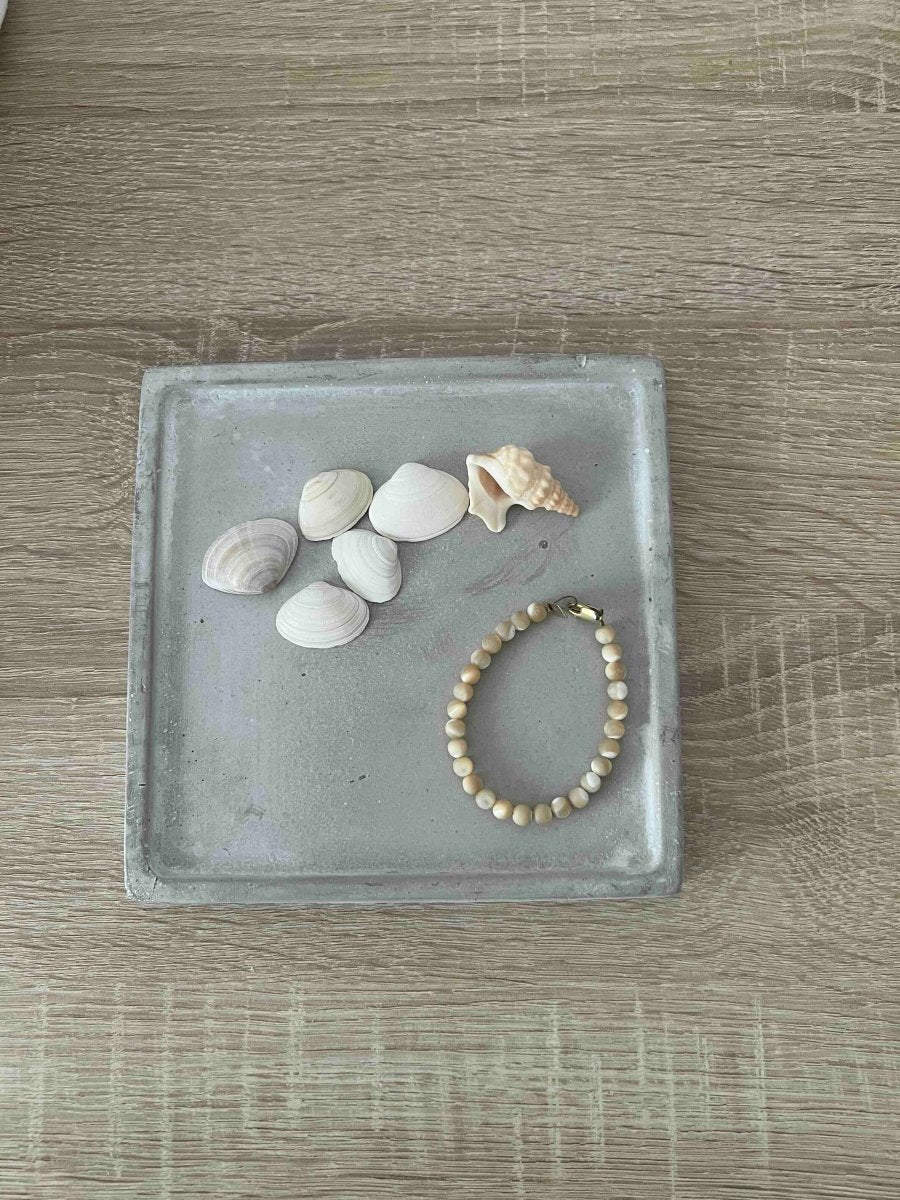 Support bougie carré ciment KATNISS style minimaliste - B&Inside