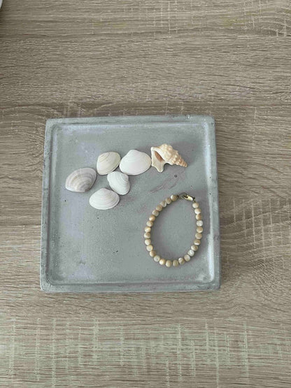 Support bougie carré ciment KATNISS style minimaliste - B&Inside