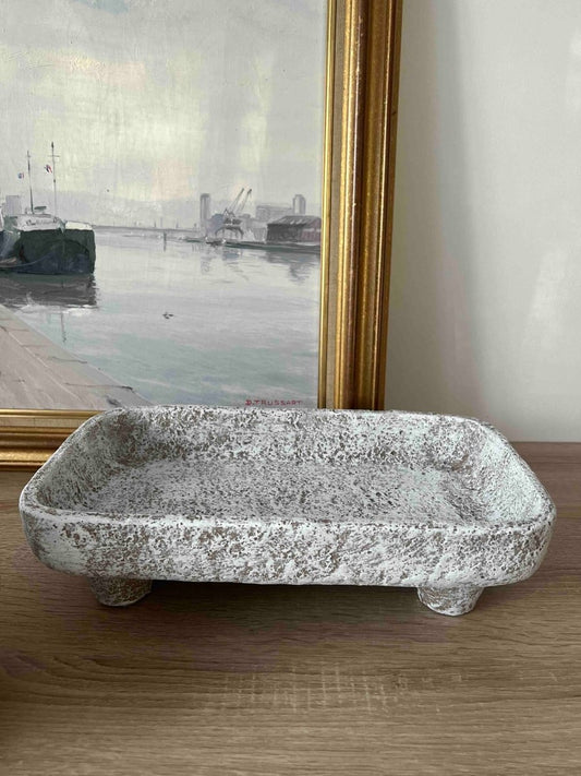 Support bougies rectangulaire ciment brut - ODENSE moderne - B&Inside