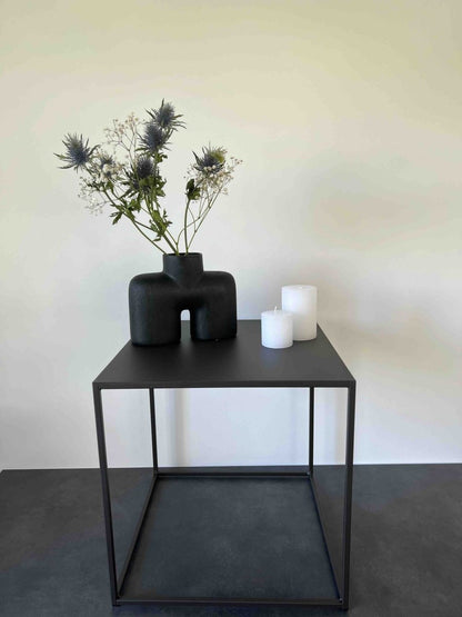 Table carrée métal marron compacte élégante - table d'appoint - MIA - B&Inside