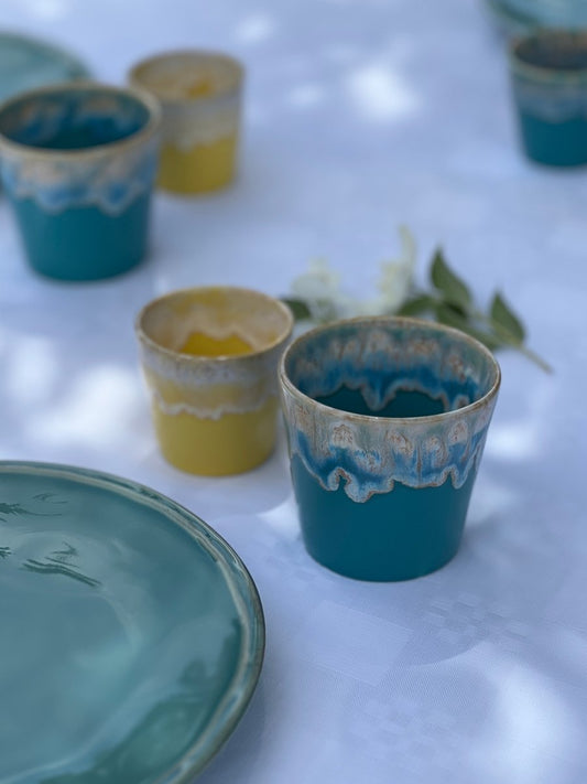 Tasse CAPRICE bleu turquoise en grès fin - B&Inside