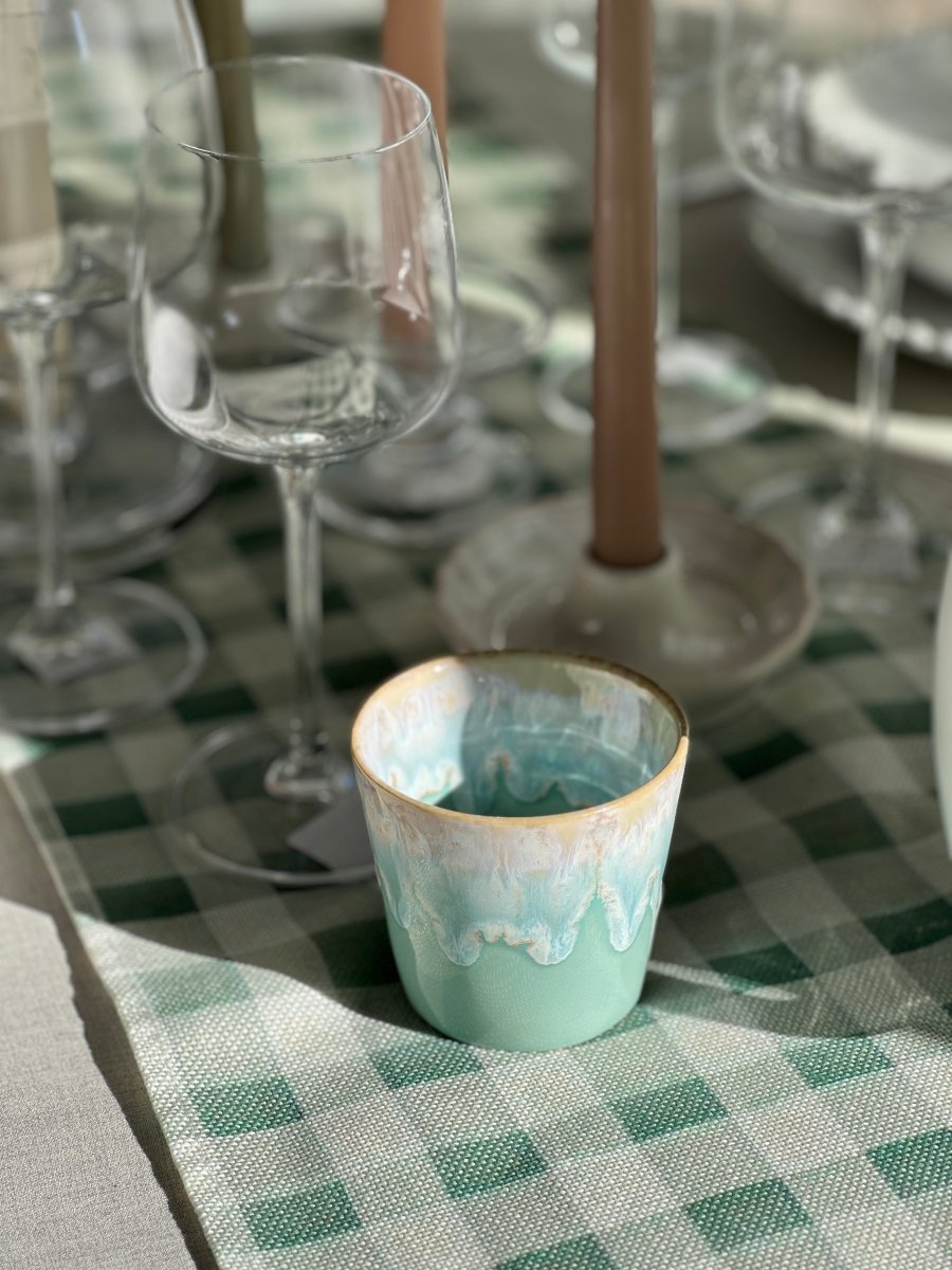 Tasse CAPRICE vert d'eau en grès fin - B&Inside