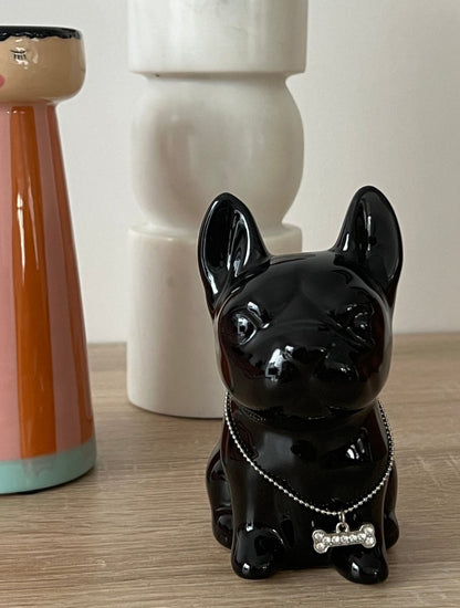 Tirelire Bulldog MINI DOG blanc ou noir - B&Inside