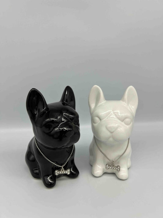 Tirelire Bulldog MINI DOG blanc ou noir - B&Inside