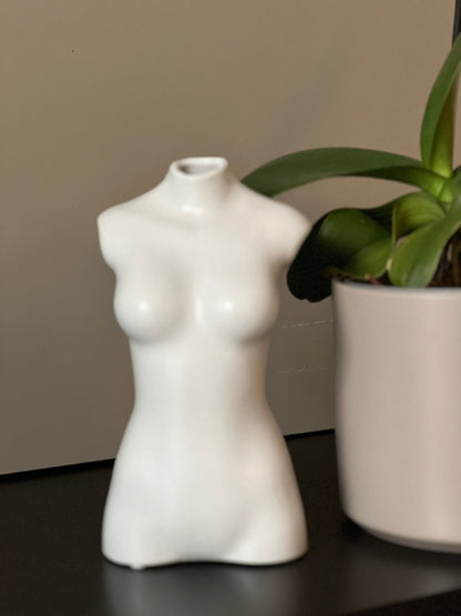Vase blanc buste de femme - B&Inside