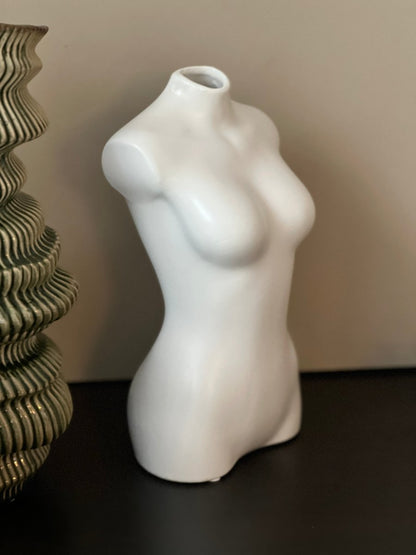 Vase blanc buste de femme - B&Inside