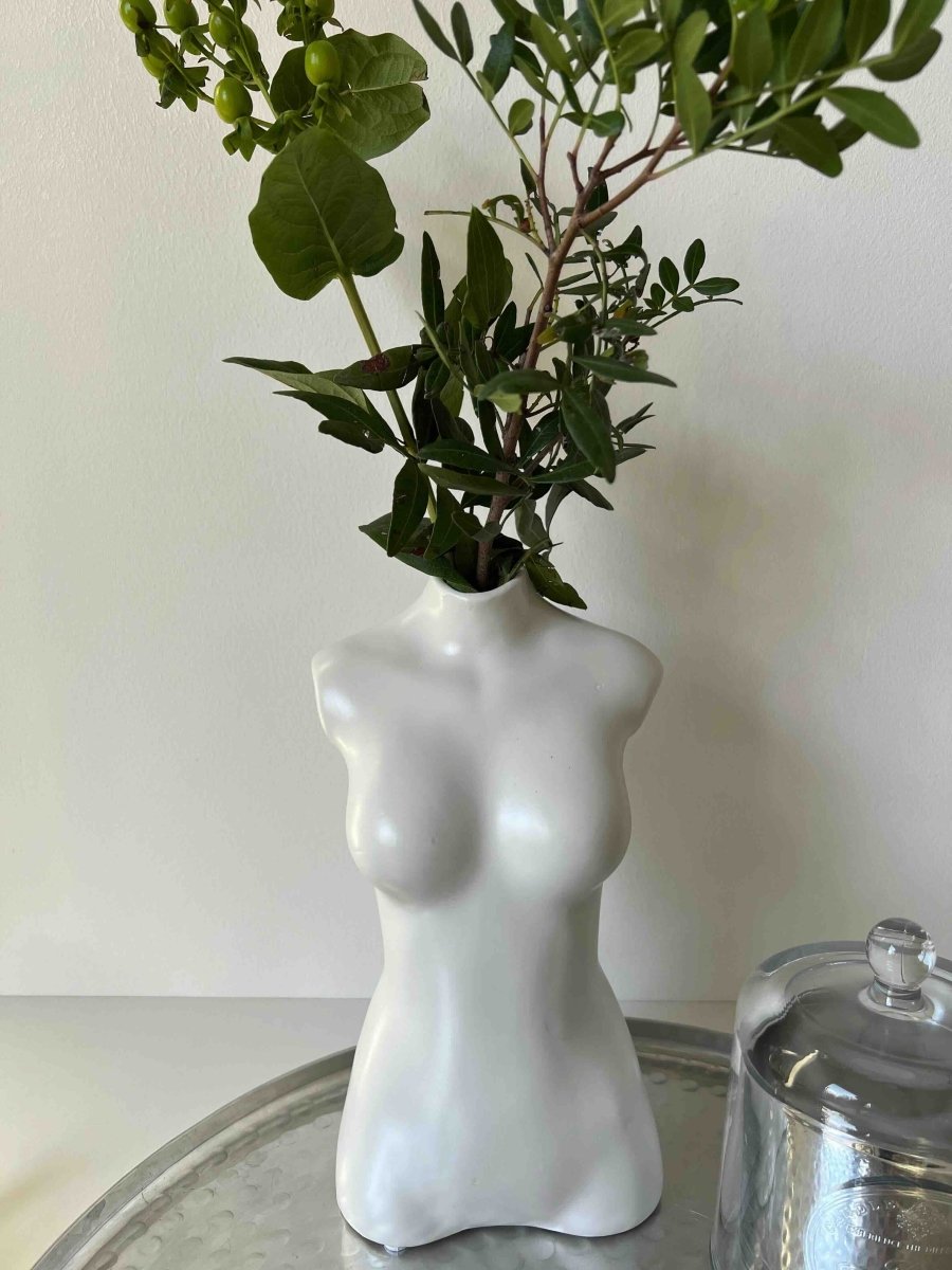 Vase blanc buste de femme NAKED - B&Inside