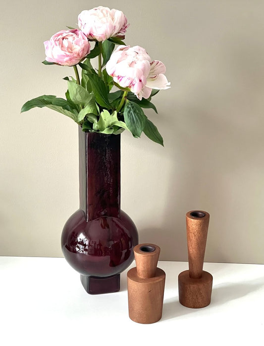Vase brun EVE verre recyclé - B&Inside