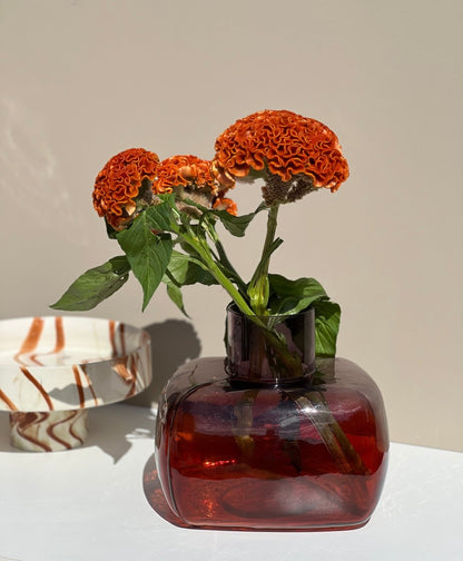 Vase Géométrique TANO Dégradé – Verre Recyclé - B&Inside