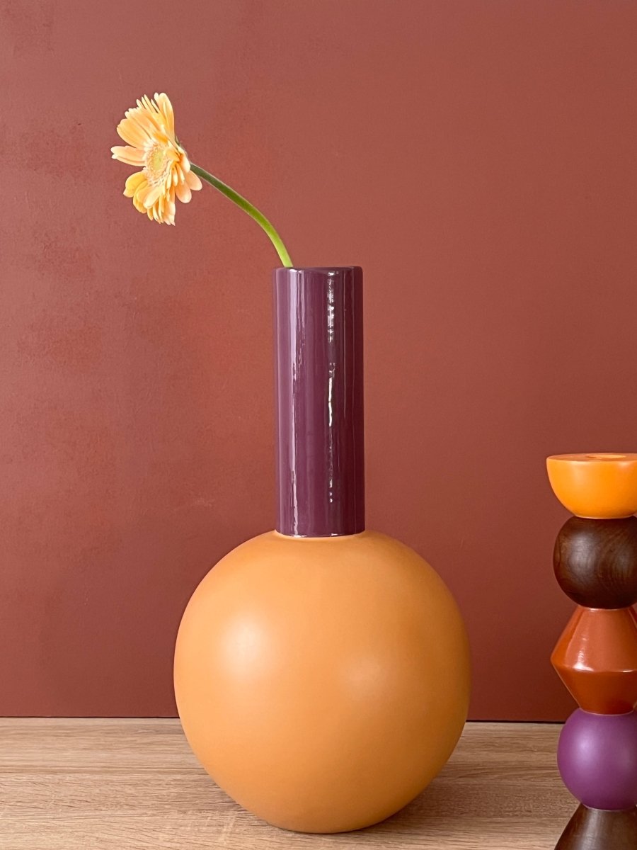 Vase rond COOPER en céramique - B&Inside