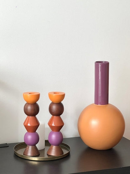Vase rond COOPER en céramique - B&Inside