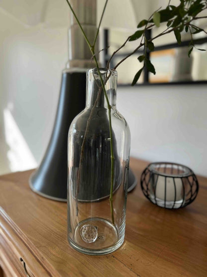 Vase soliflore verre transparent minimaliste élégant - MILAN - B&Inside