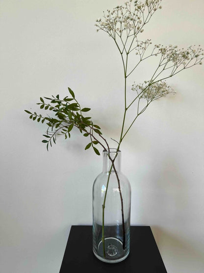 Vase soliflore verre transparent minimaliste élégant - MILAN - B&Inside