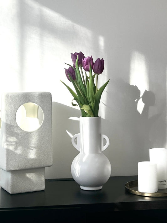 Vase SUKO en céramique blanche - B&Inside