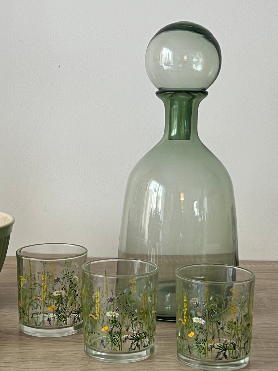 Verres à Eau FLEURS DES CHAMPS - Verres motifs floraux transparents - B&Inside