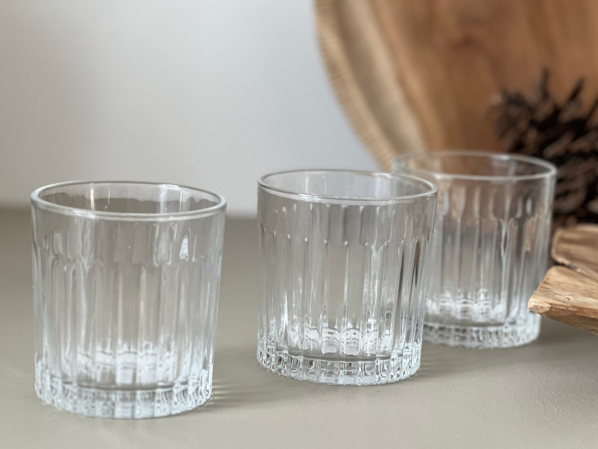Verres à eau striés PRAGUE - B&Inside