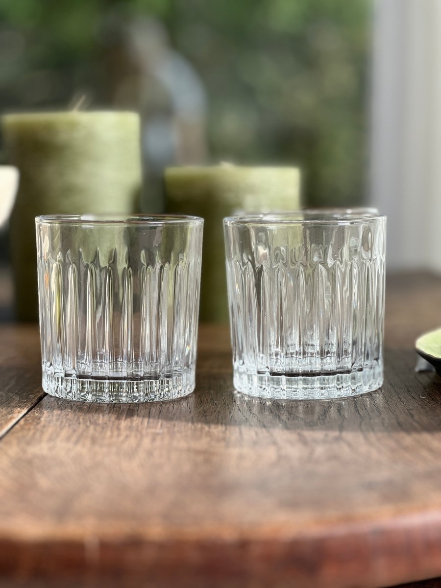 Verres à eau striés PRAGUE - B&Inside