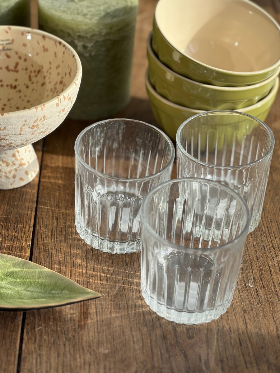 Verres à eau striés PRAGUE - B&Inside