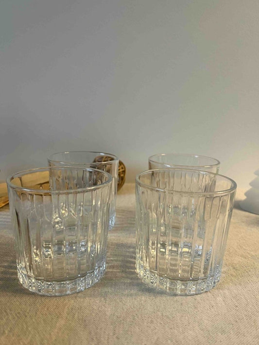 Verres à eau striés PRAGUE - B&Inside