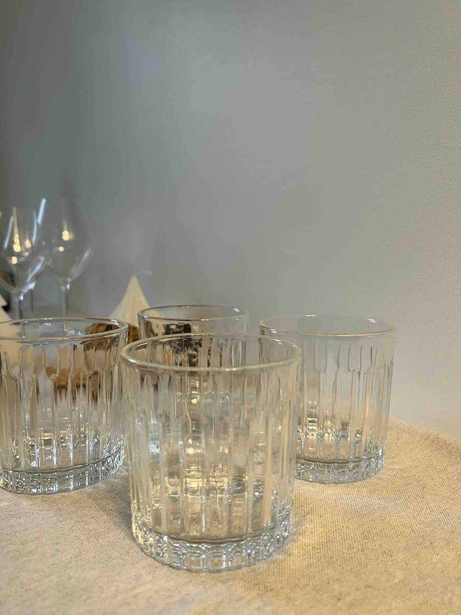 Verres à eau striés PRAGUE - B&Inside