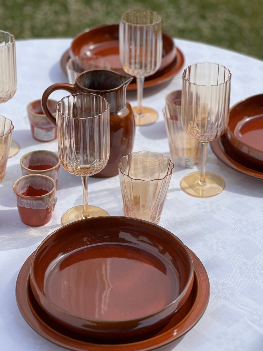 Verres PALOMA aux reflets dorés - Eau et Vin - B&Inside