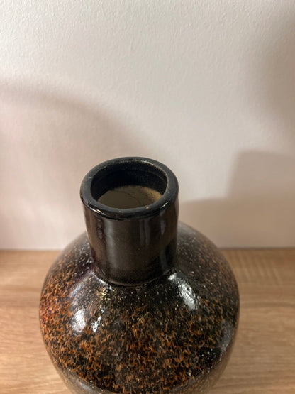 CREPUSCULE - Vase bicolore en grès noir et gris - B&Inside