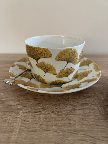 FALL - Duo de tasses et sous-tasses à déjeuner aux motifs fleuris - B&Inside