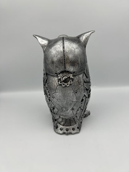 OWL - Hibou doré et argent, style steampunk - B&Inside