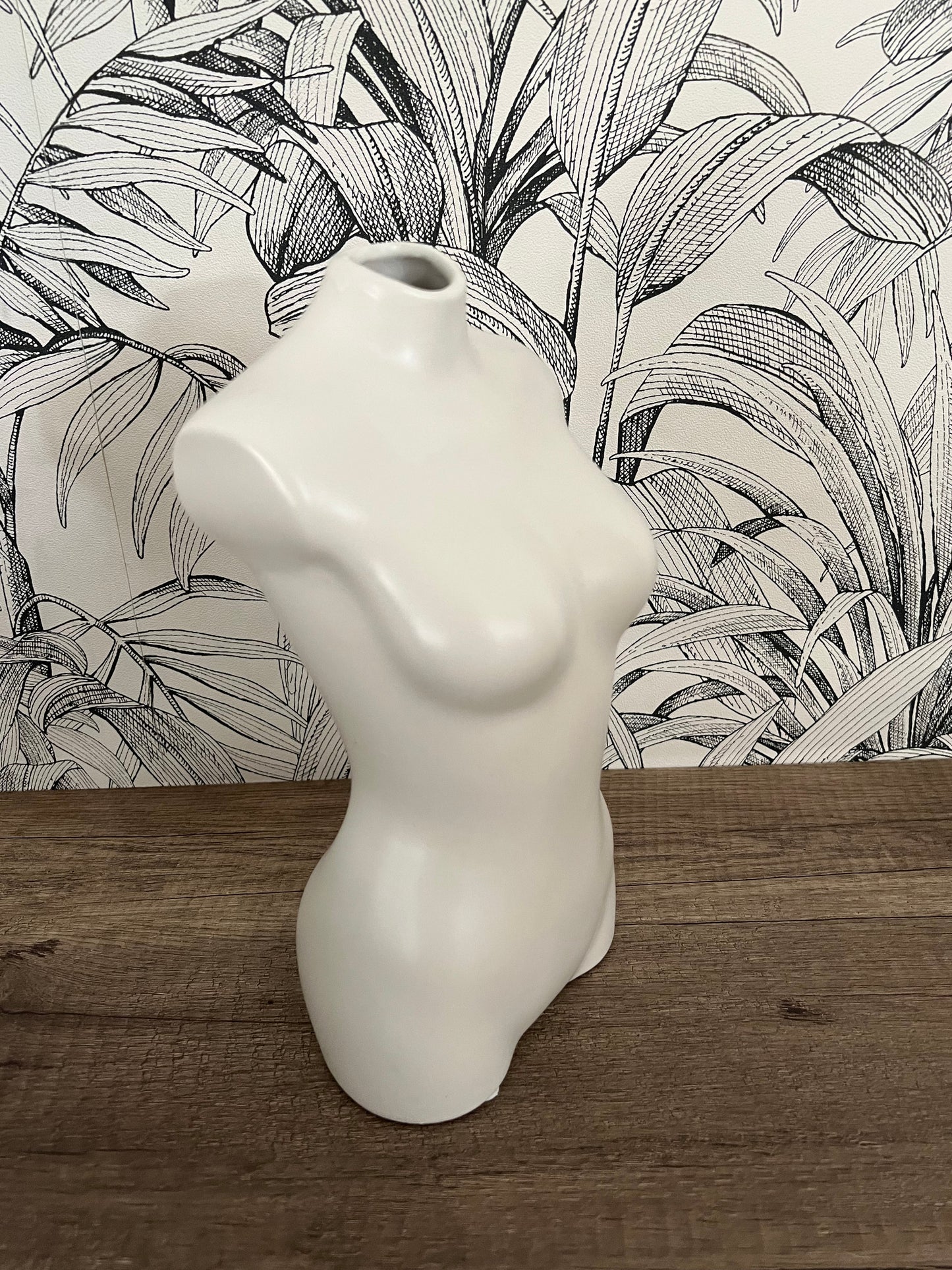 NAKED - Vase blanc buste de femme - bninside