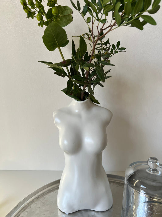 NAKED - Vase blanc buste de femme - bninside