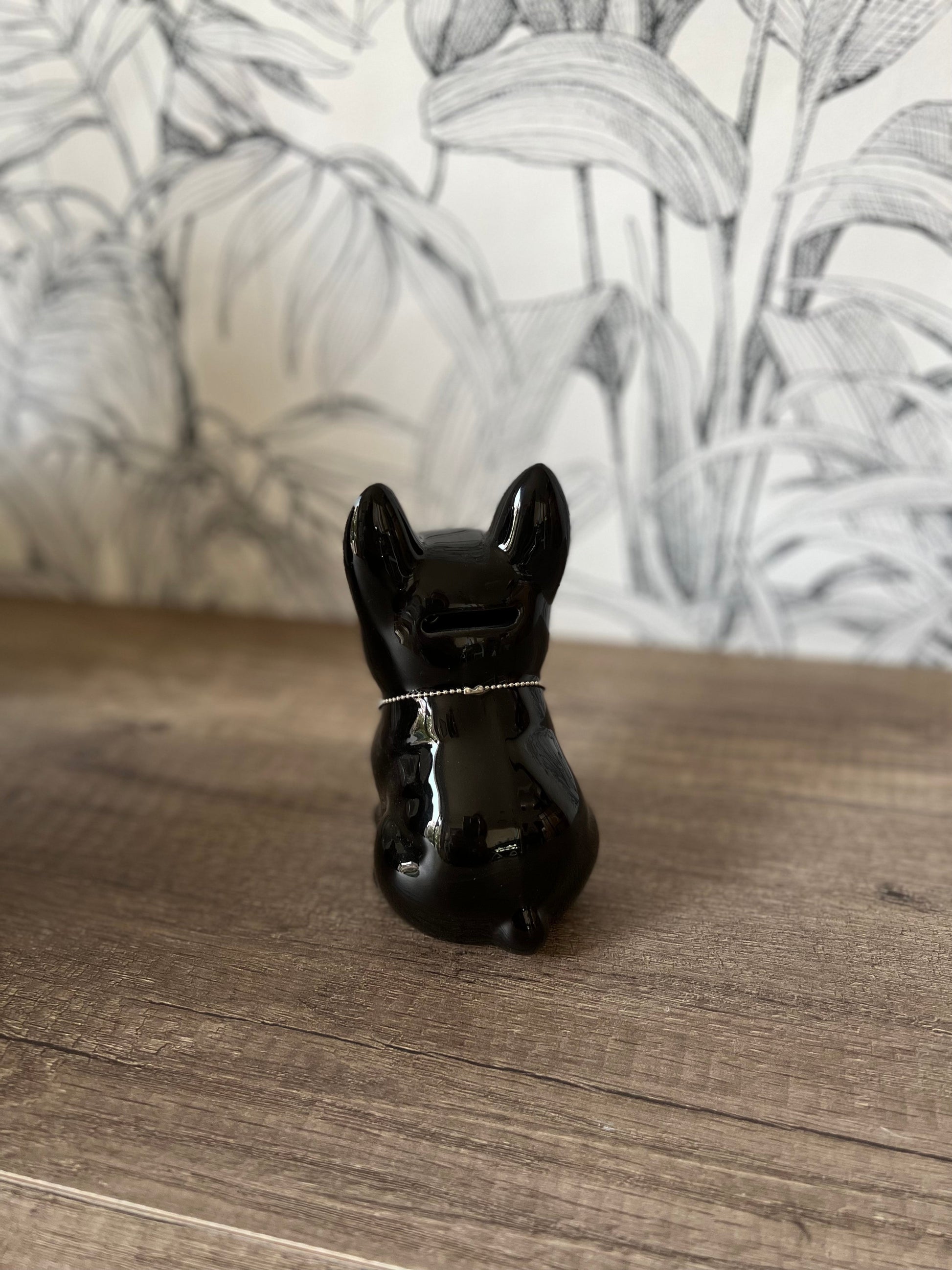 MINI DOG - Tirelire bulldog noir ou blanc statuette B&Inside 