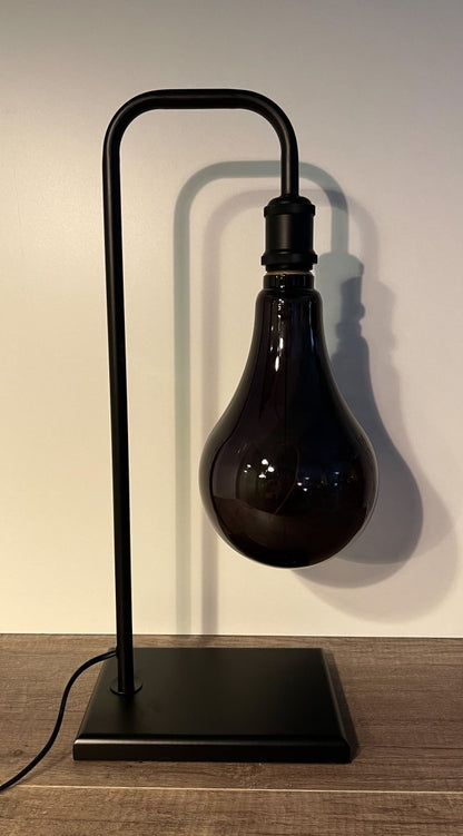 NIGHT BLACK - Lampe métal noire et son ampoule noire transparente - B&Inside