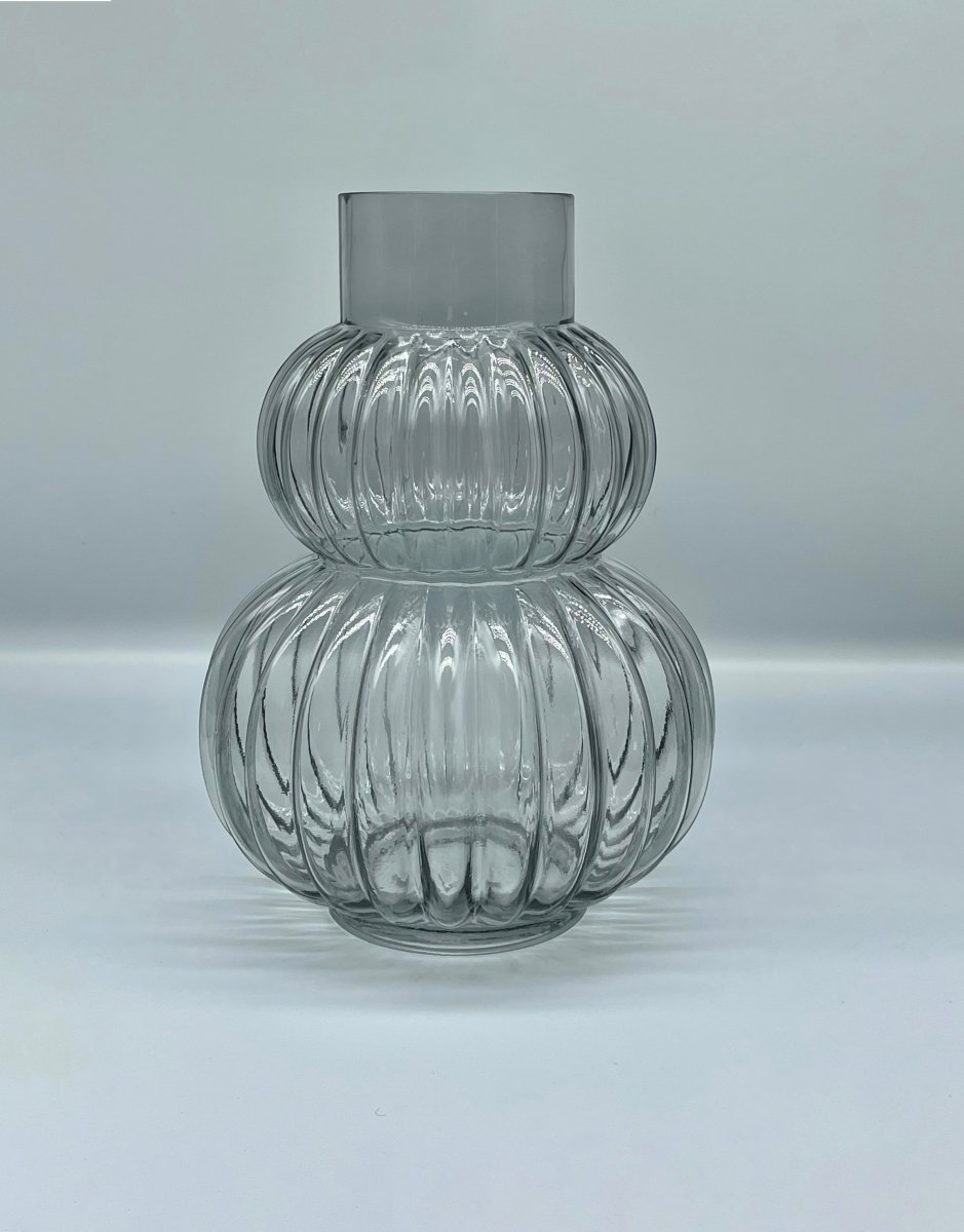 SIRONA - Vase verre gris transparent - bninside