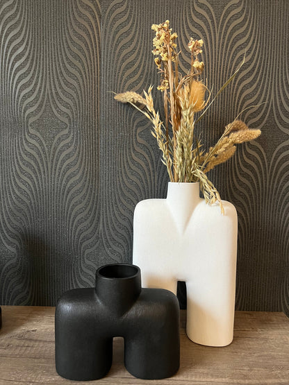 GRAND SOBA - Vase blanc en céramique, forme incurvée - B&Inside